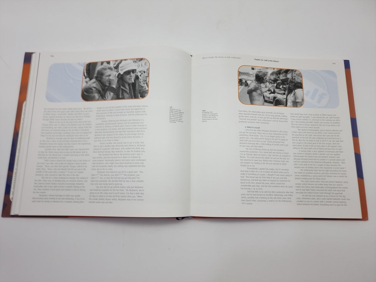 Blue and Orange The History of Gulf in Motorsport (Signed Derek Bell, M. Cotton, 2004)