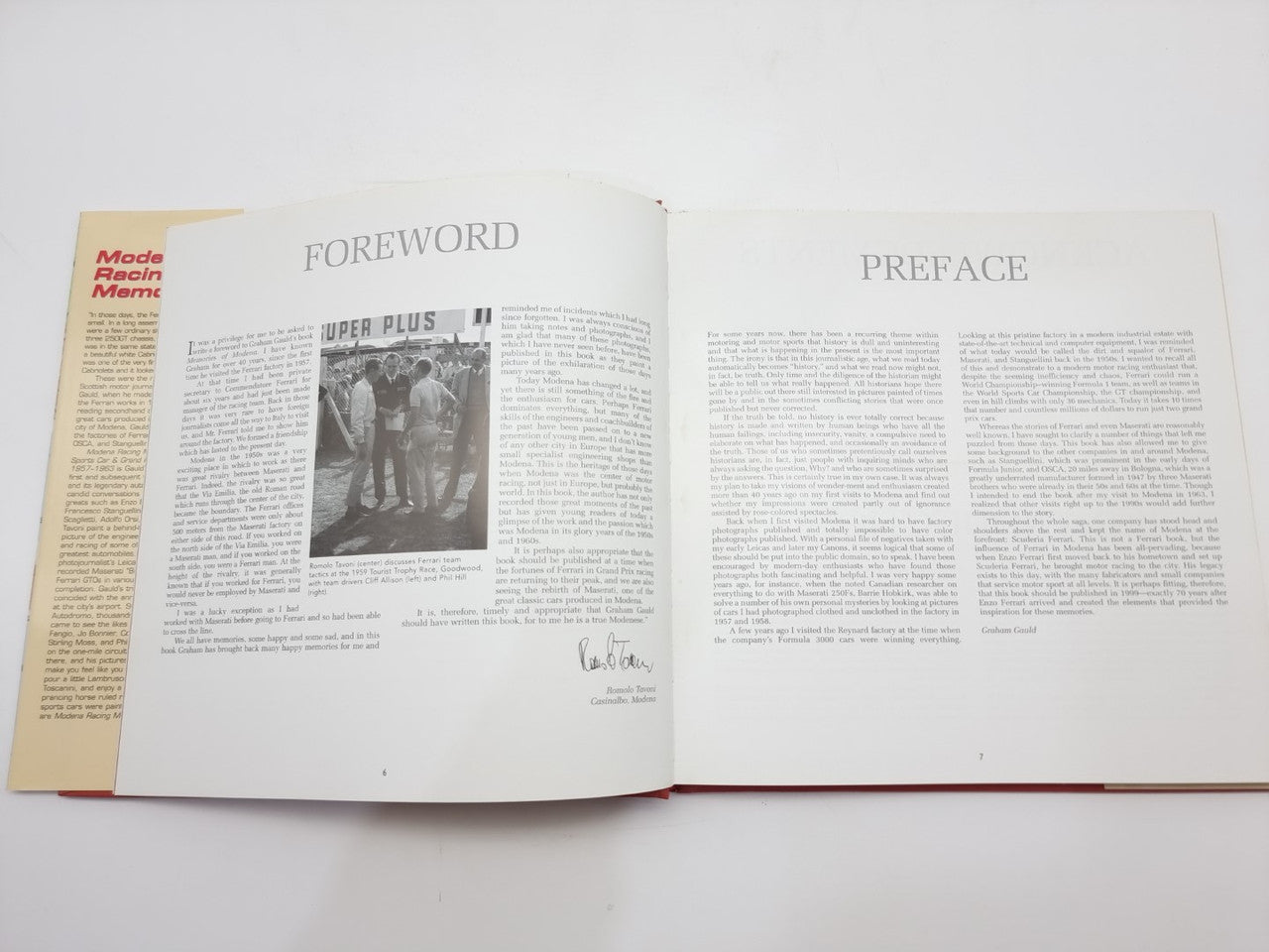 Open book with foreword and preface pages side by side