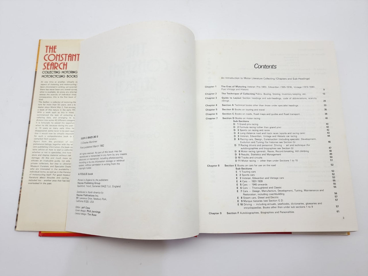 The Constant Search Collecting Motoring  and Motorcycle Books (Charles Mortimer, 1982)