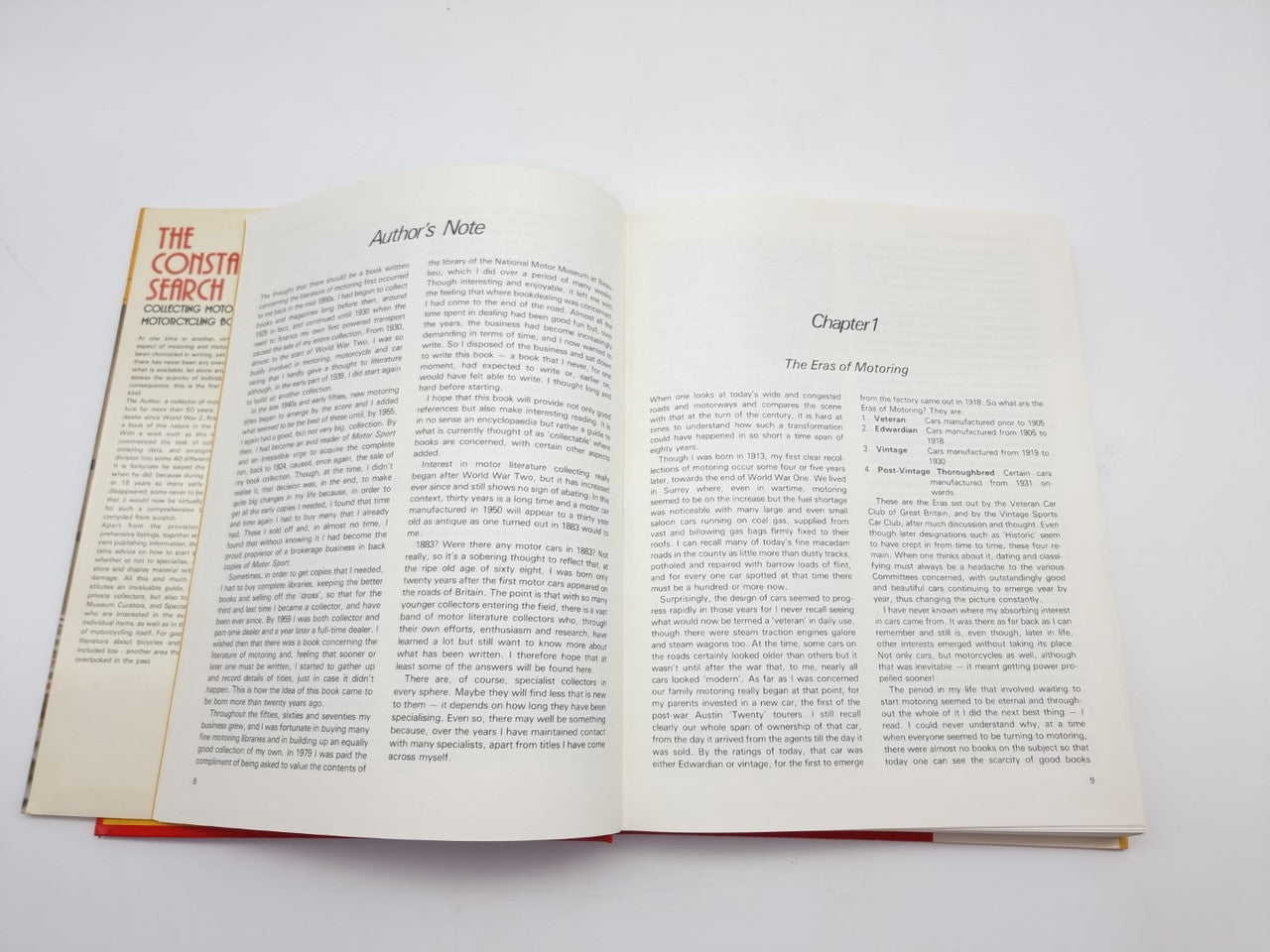 The Constant Search Collecting Motoring  and Motorcycle Books (Charles Mortimer, 1982)