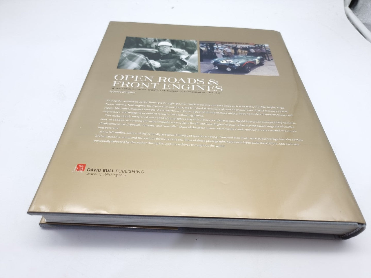Hardcover book back cover with centered title text and publisher logo