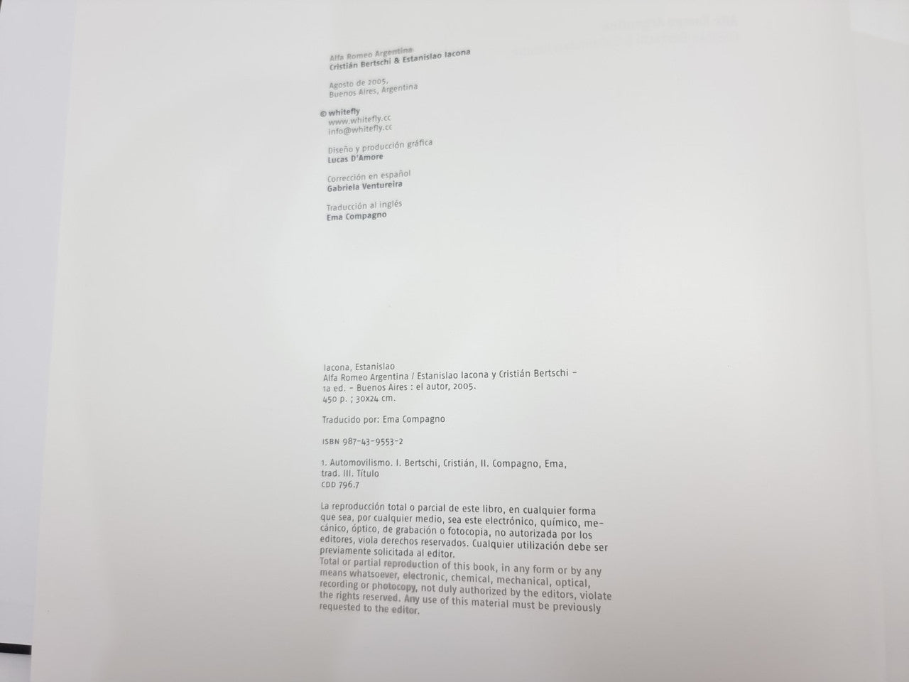 Alfa Romeo Argentina (Cristian Bertschi, Estanislao Lacona, 2005)