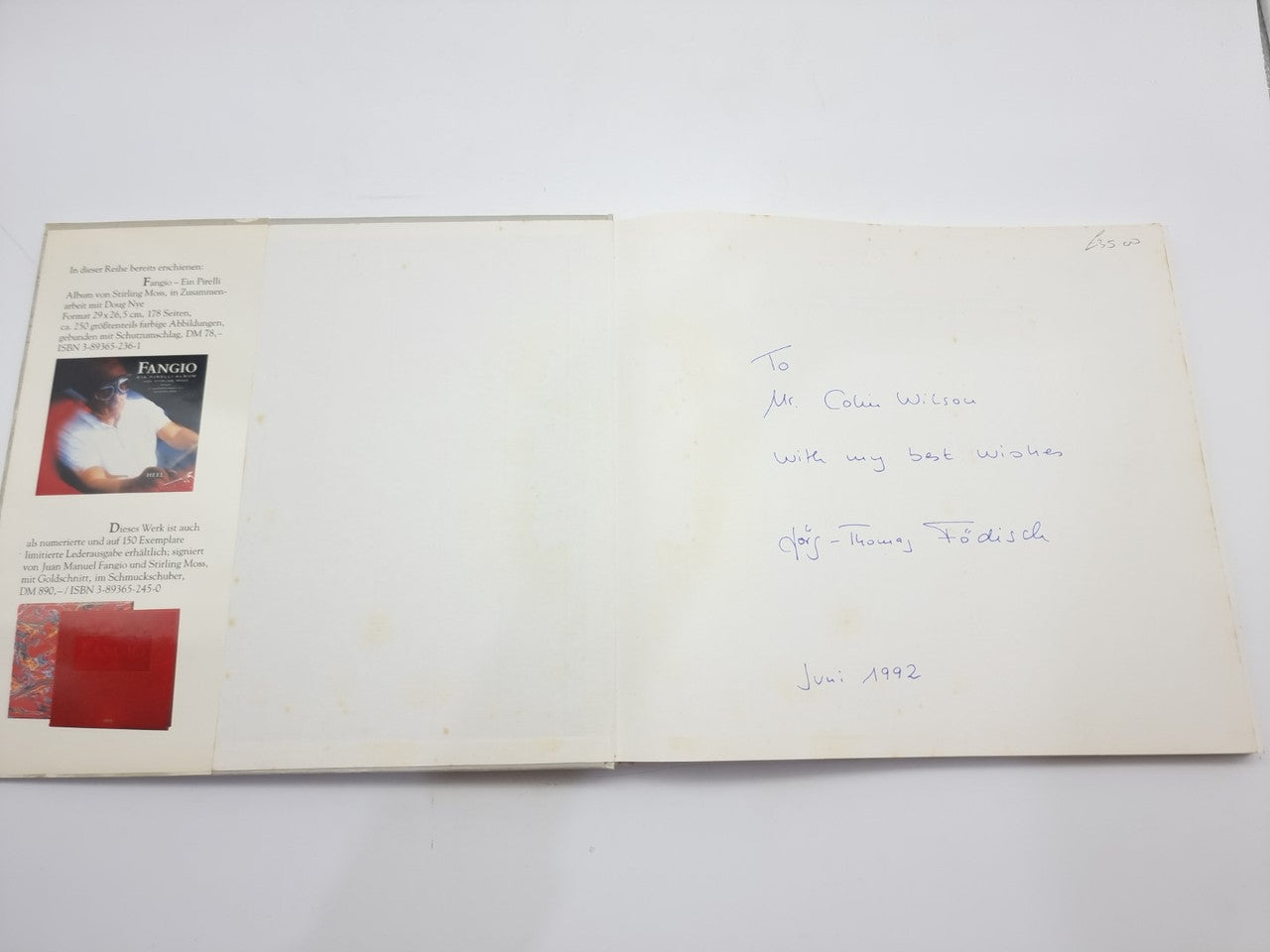 Graf Berghe von Trips Deutsche Rennfahrerkarriere (SIGNED, Jorg-Thomas Fodisch & Reinold Louis, 1991)