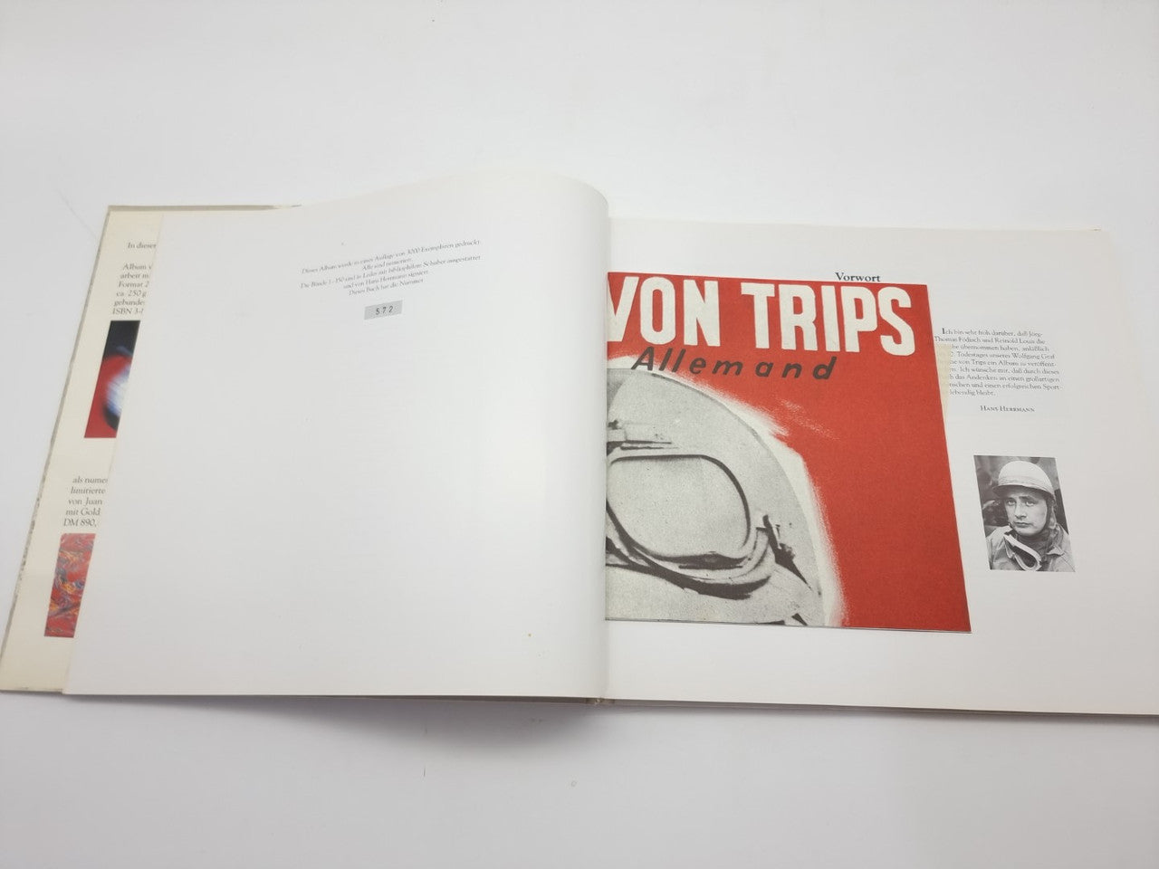 Graf Berghe von Trips Deutsche Rennfahrerkarriere (SIGNED, Jorg-Thomas Fodisch & Reinold Louis, 1991)