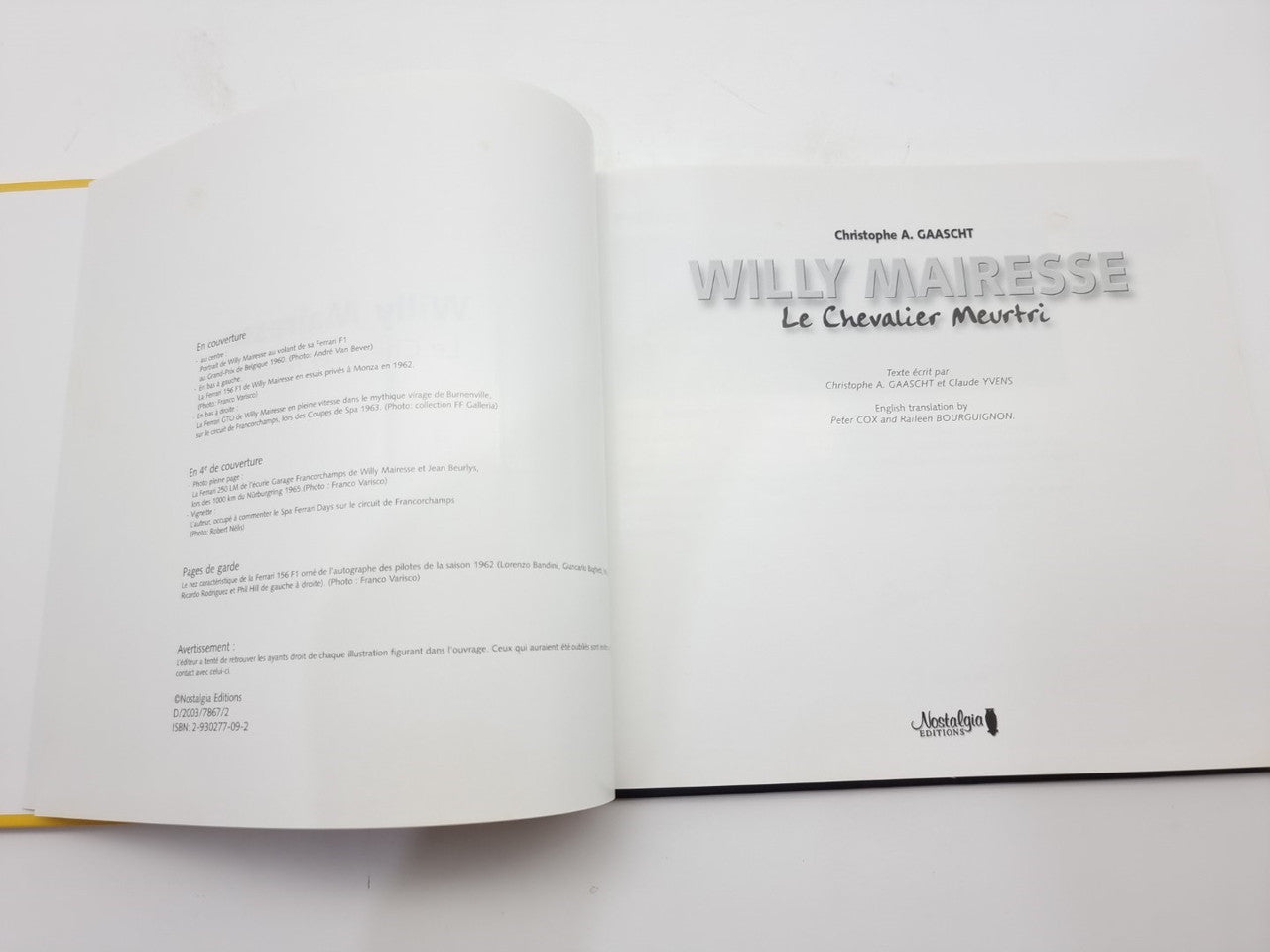 Willy Mairesse  - Le Chevalier Meurtri (Christophe A. Gaascht, 2003, Englsih & French text)