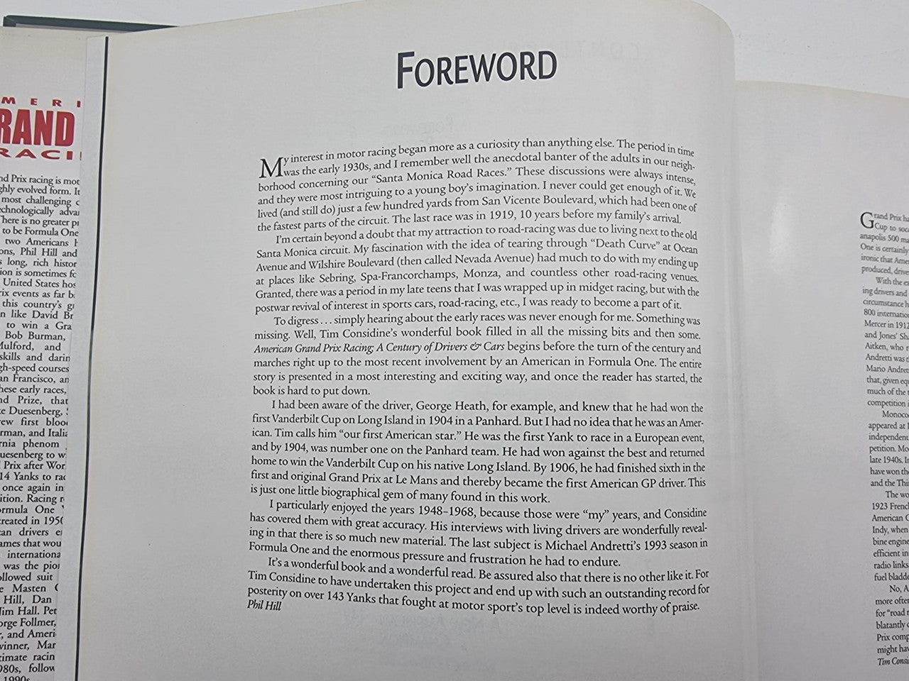 Open book page titled "FOREWORD" with dense text