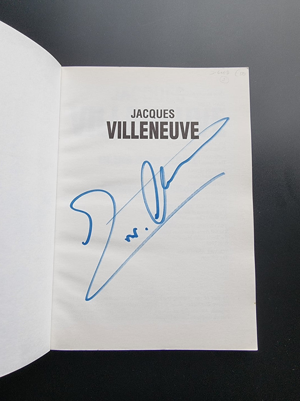Jacques Villeneuve In His Own Right SIGNED (Christopher Hilton)
