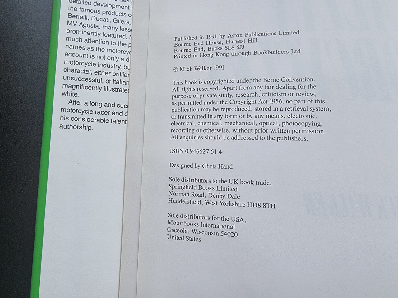 Italian Motorcycles (Mick Walker, 1991)