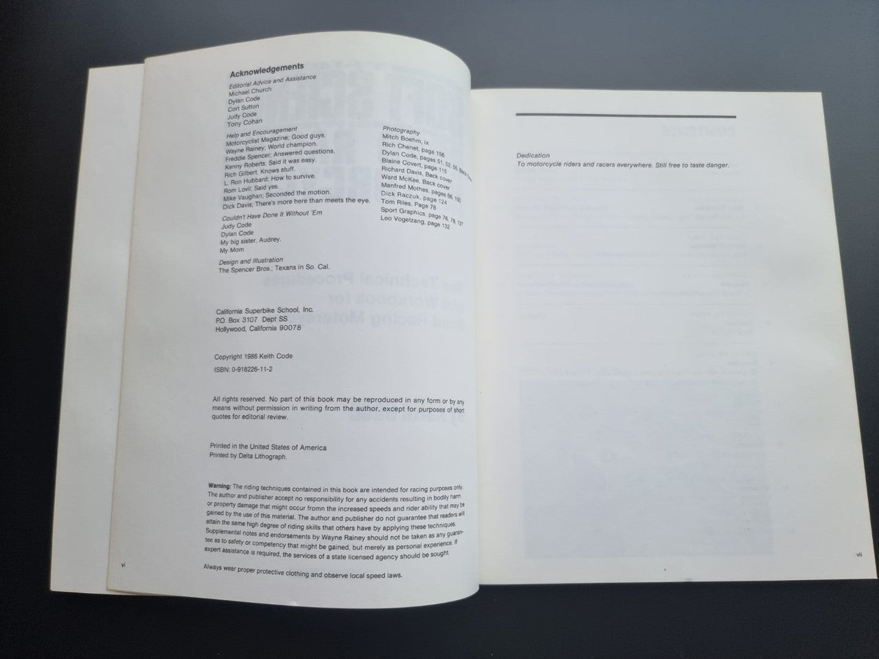 The Soft Science of Road Racing Motorcycles (1st Edition, Keith Code 1986)