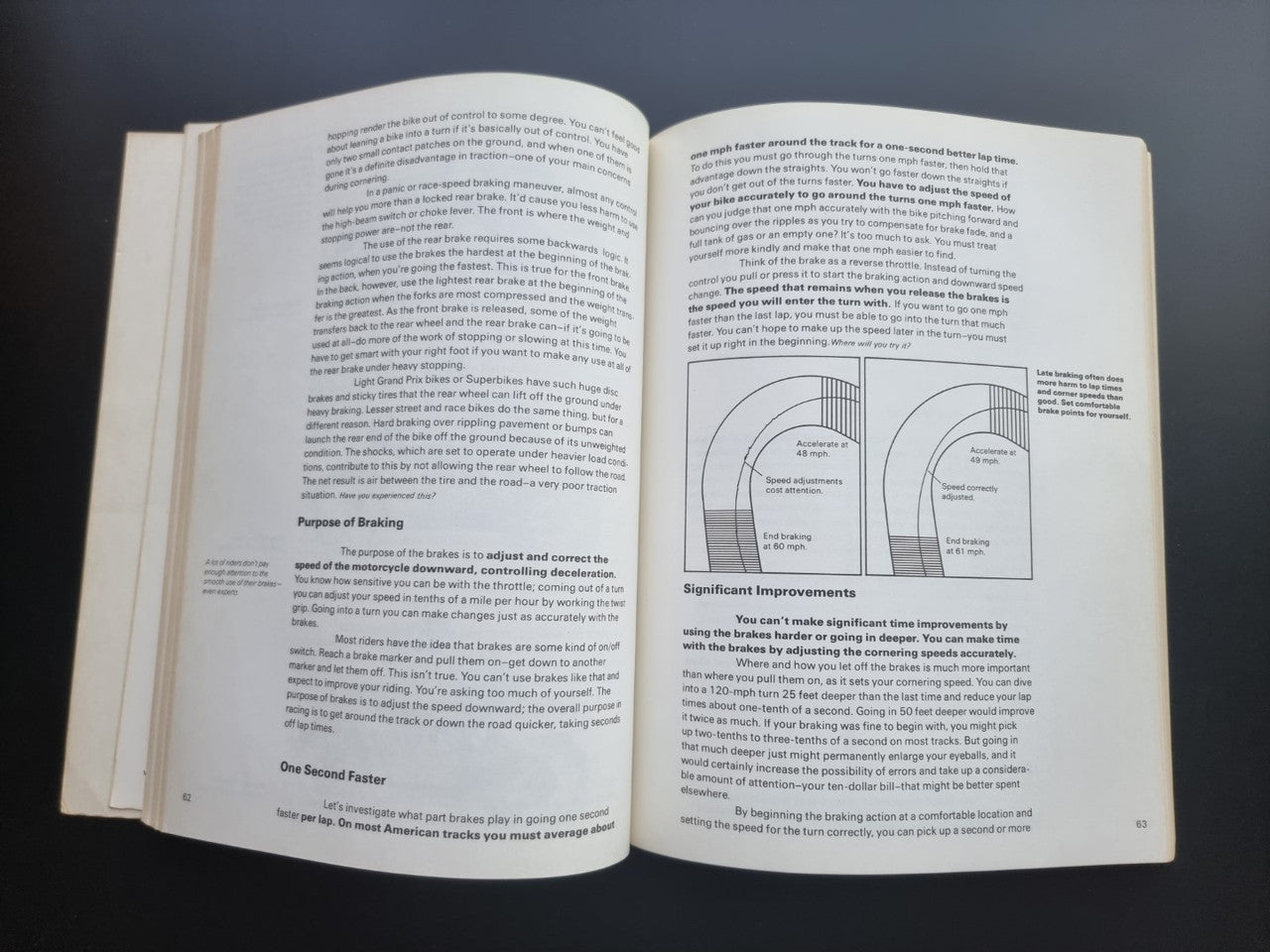 Open book spread with printed text and diagram labeled “Significant Improvements”