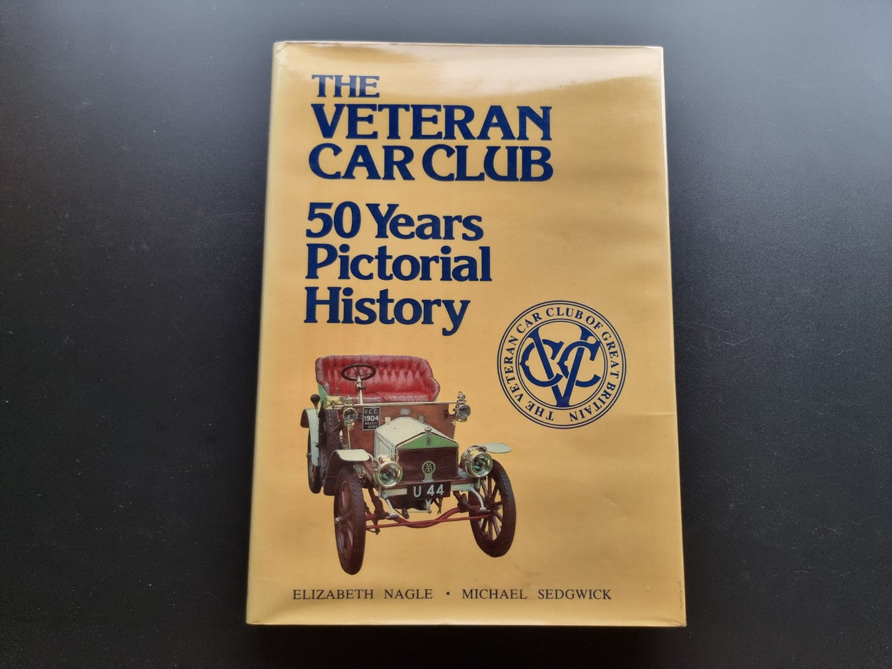 Pictorial history book cover with blue 'Veteran Car Club' title and classic car
