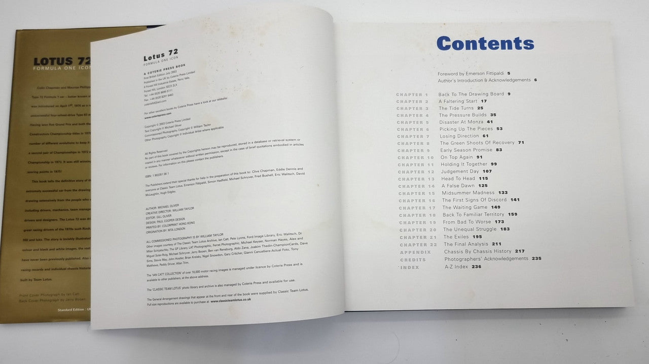 Lotus 72 Formula One Icon Publishers Edition (Signed, Limited Edition)