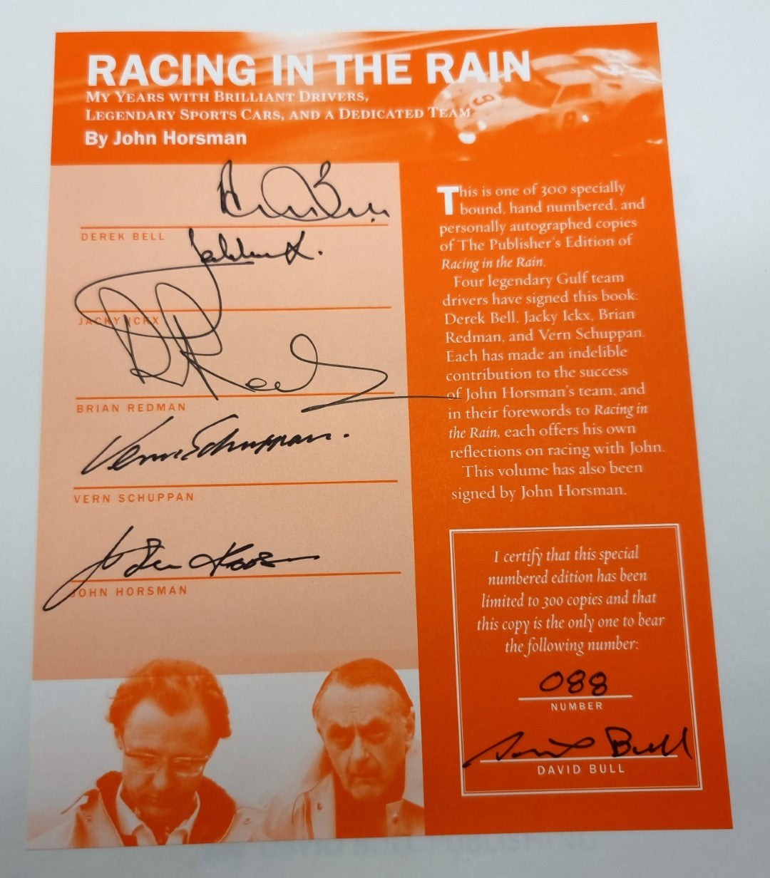 Racing in the Rain Signed Publisher's Edition (John Horsman, 2006)