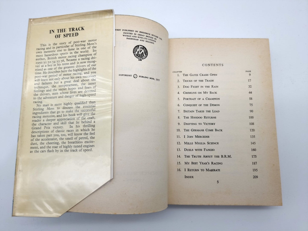 In The Track of Speed (Stirling Moss, 1st Edition 1957)