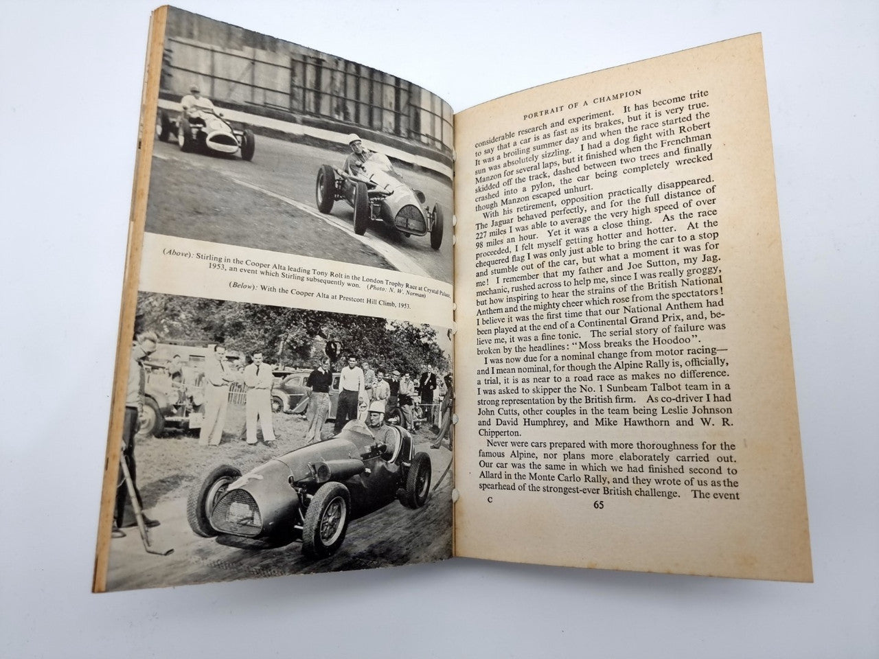 In The Track of Speed (Stirling Moss, 1st Edition 1957)