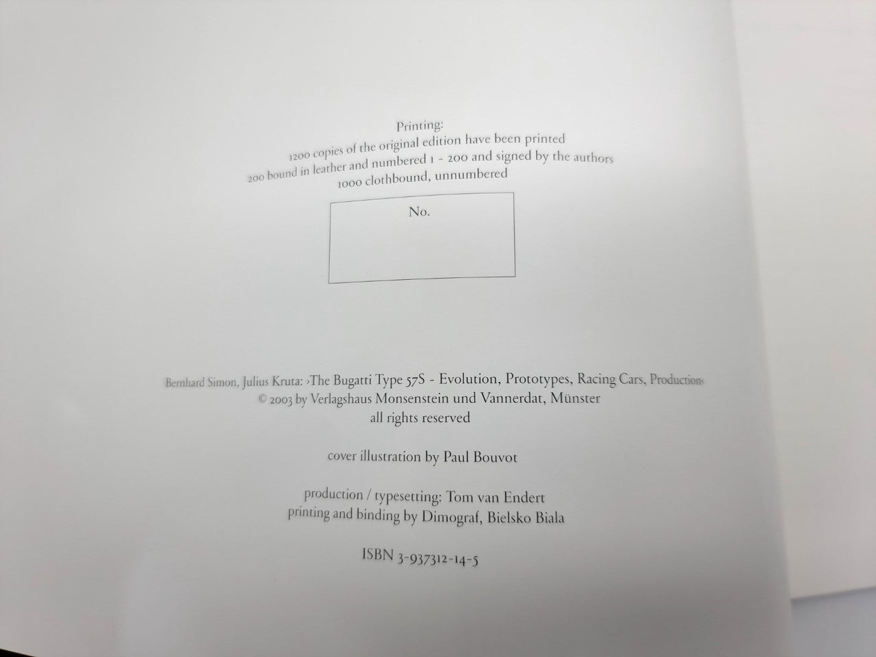 The Bugatti Type 57S - Evolution, Prototypes, Racing Cars, Production (Bernard Simon, Julius Kruta, 2003) (3937312145)