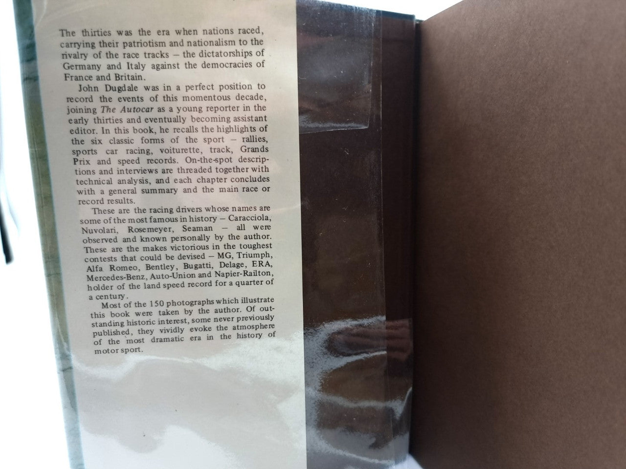 Great Motor Sport of the Thirties (John F. Dugdale, 1977, 1st ED) (9780905064079)