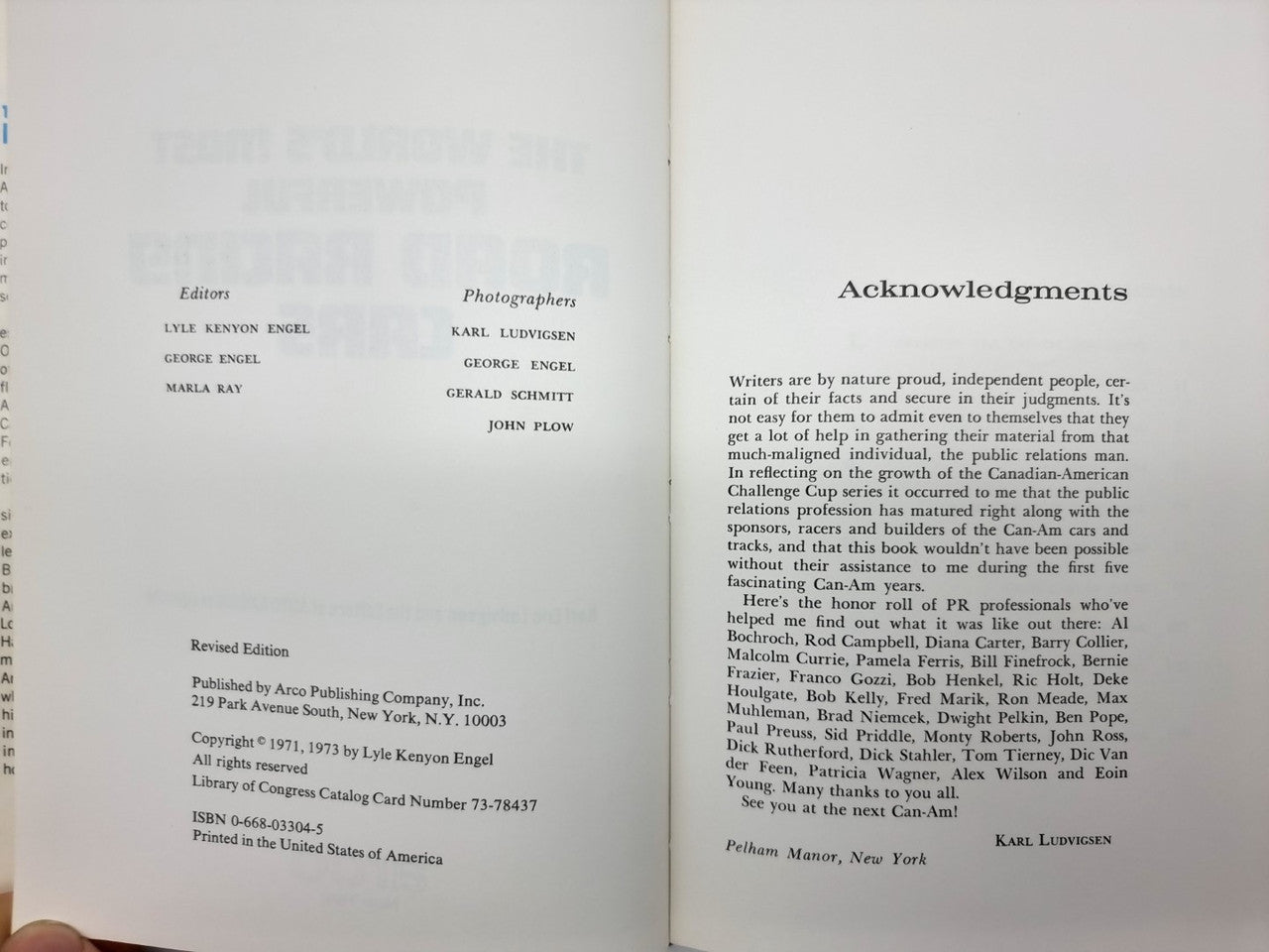 Group 7 - The World's Most Powerful Road Racing Cars (Karl Eric Ludvigsen, 1973) (9780668033046)