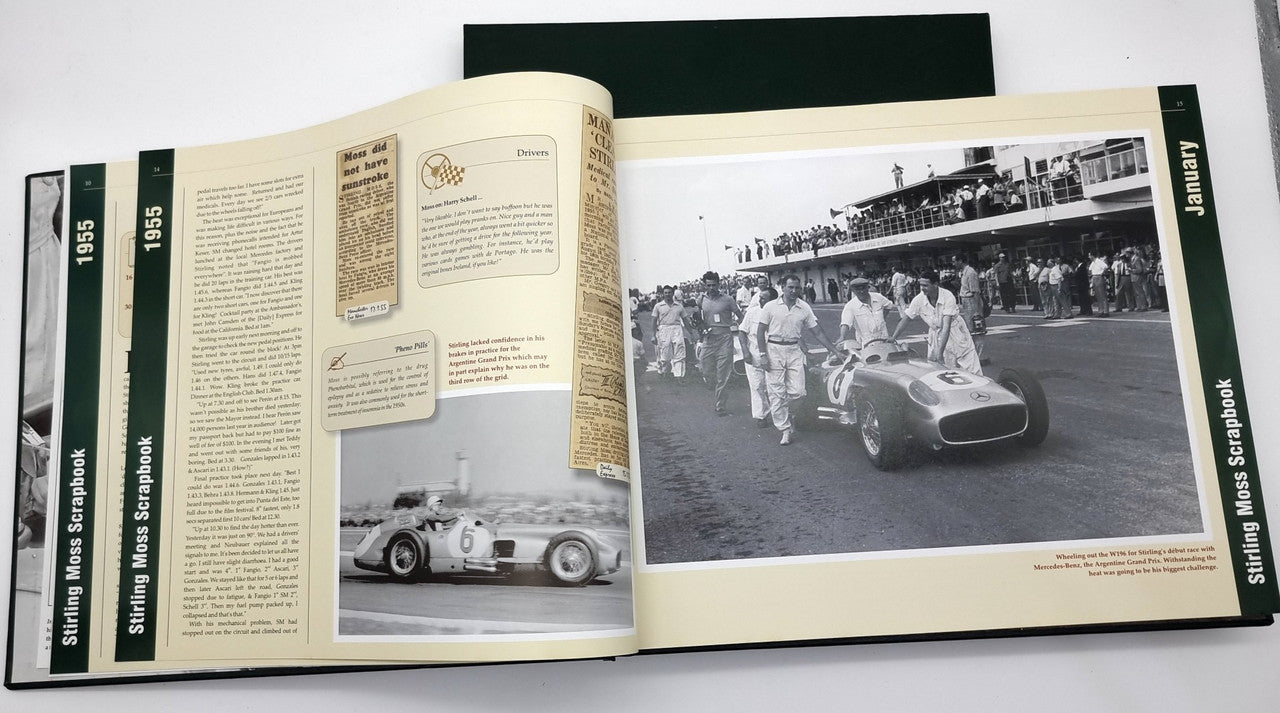 Stirling Moss Scrapbook 1955 (Leatherbound, signed by Stirling Moss & Philip Porter, 2005 (0955006813)