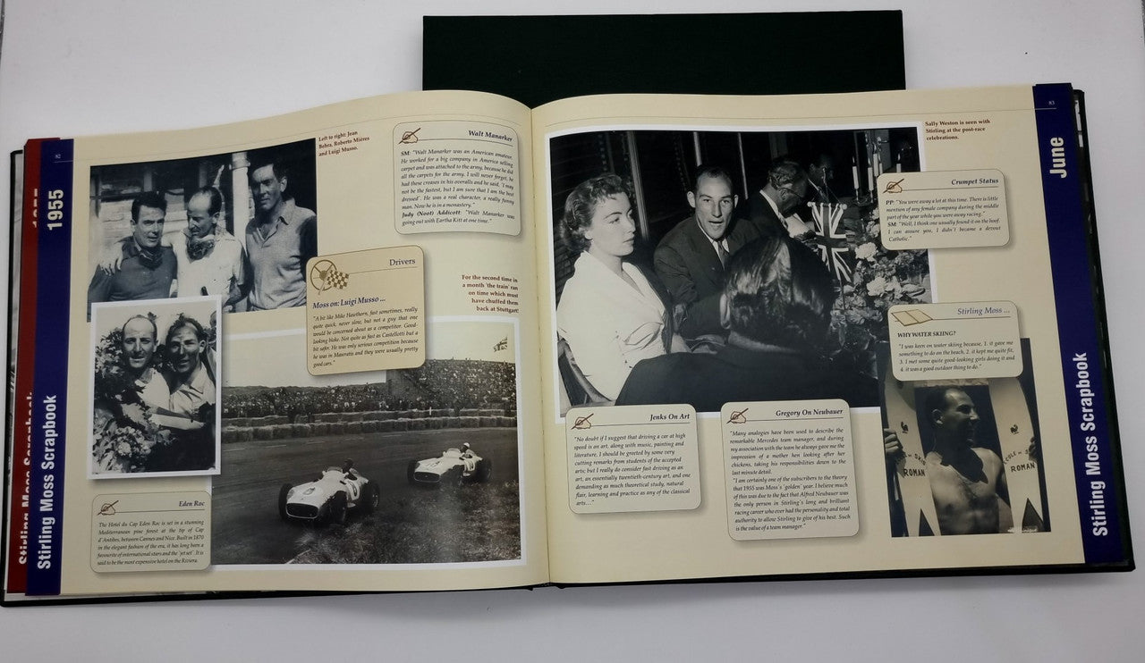 Stirling Moss Scrapbook 1955 (Leatherbound, signed by Stirling Moss & Philip Porter, 2005 (0955006813)