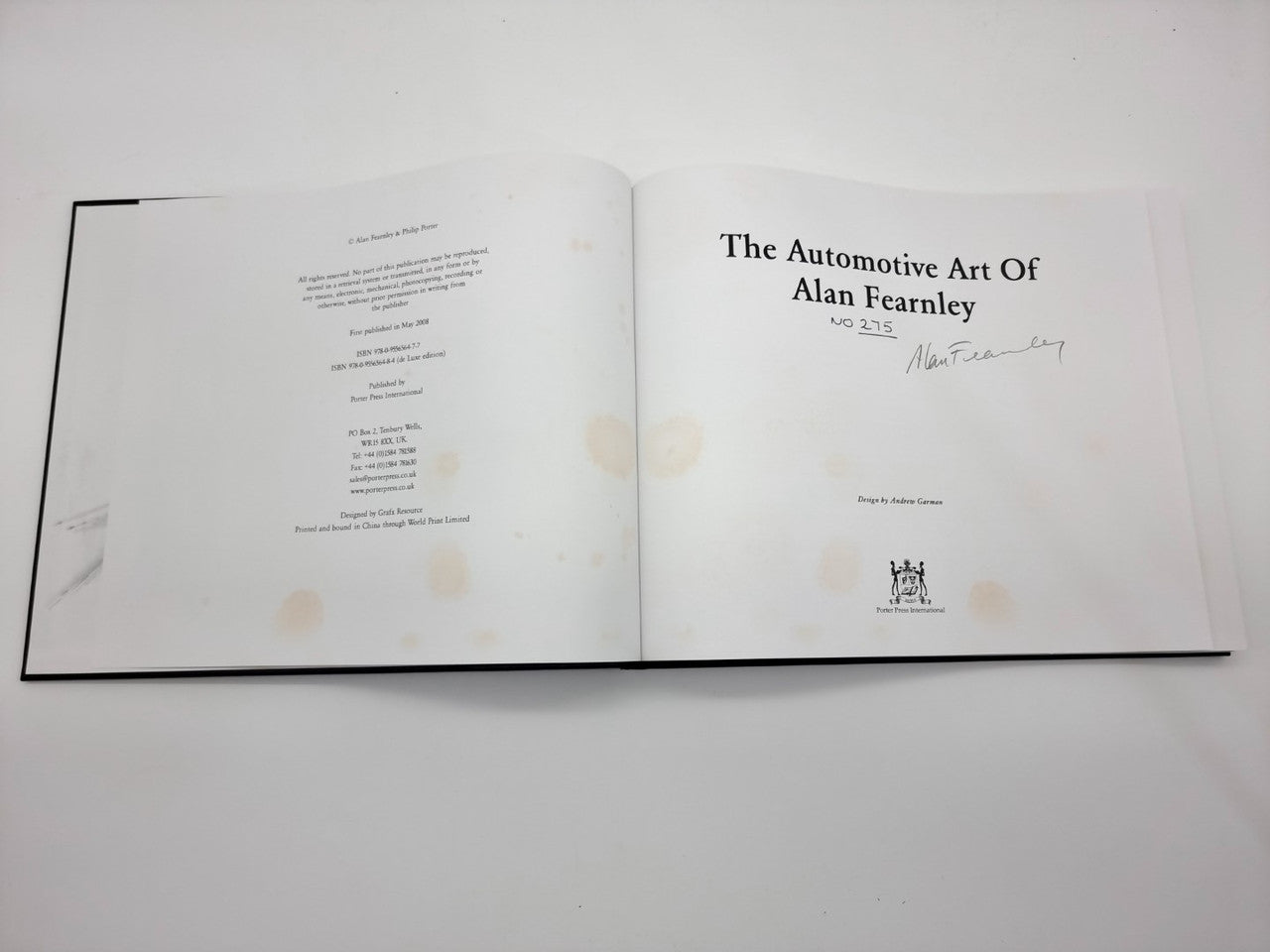 The Automotive Art of Alan Fearnley (Leatherbound, Signed, 2008) ( 9780955656484)