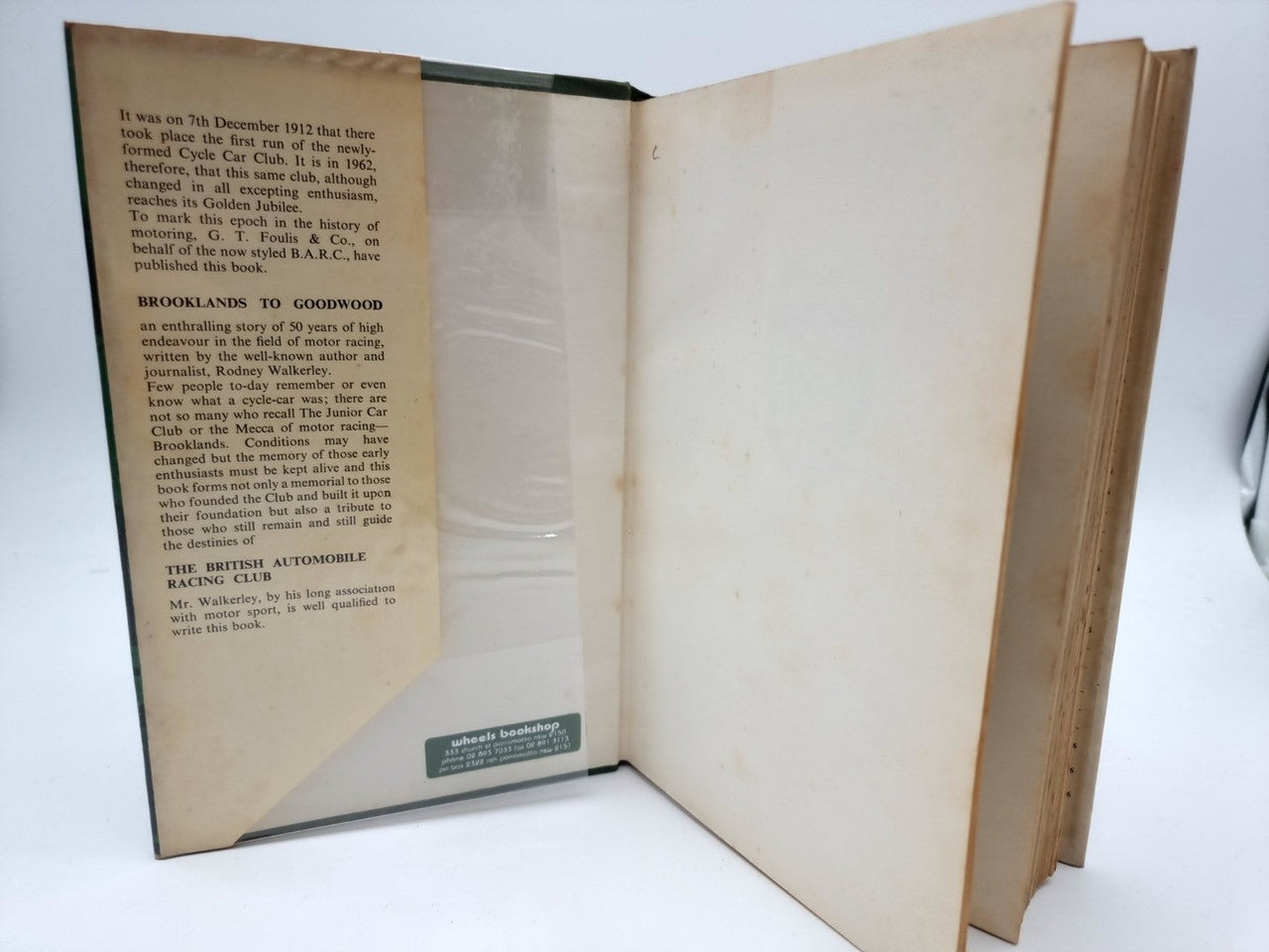 Brooklands to Goodwood - The Story of the BARC (Rodney Walkerley, 1961)