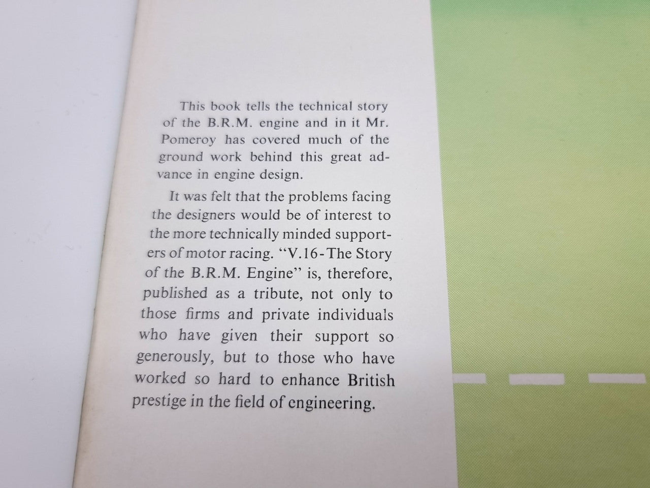 V16 Story of the BRM Engine (A.F. Rivers Fletcher, 1954 )