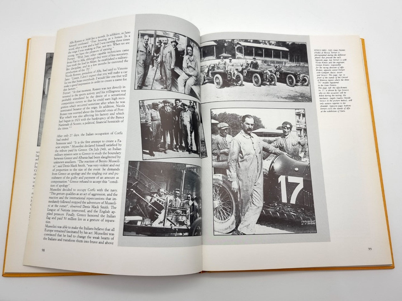 The Roaring Racers - The True Story of Enzo Ferrari Race Car Driver (Signed by Gigi Villoresi, 1988)