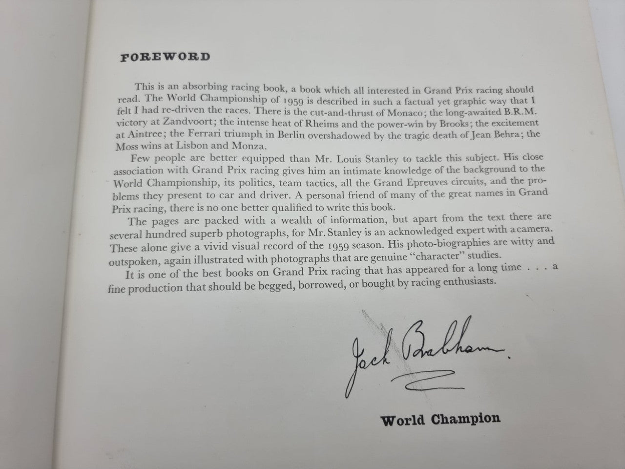 Grand Prix World Championship (Louis T. Stanley, published in 1960)