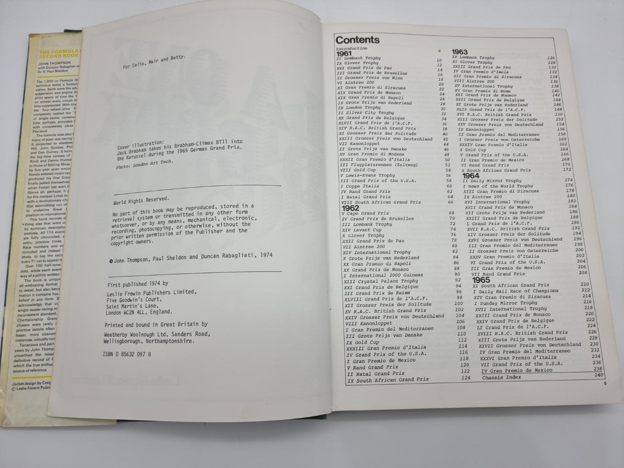 Formula One Record Book (John Thompson, 1974)
