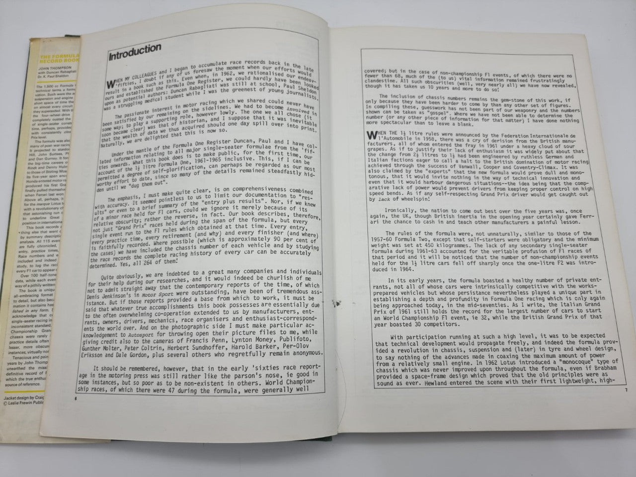 Formula One Record Book (John Thompson, 1974)