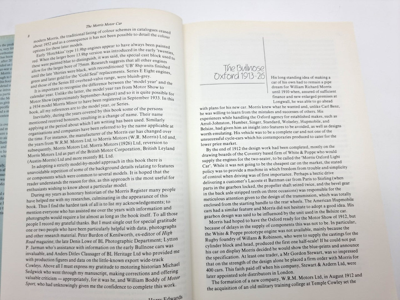 The Morris Motor Car 1913 - 1983 (Harry Edwards, 1997 Signed)