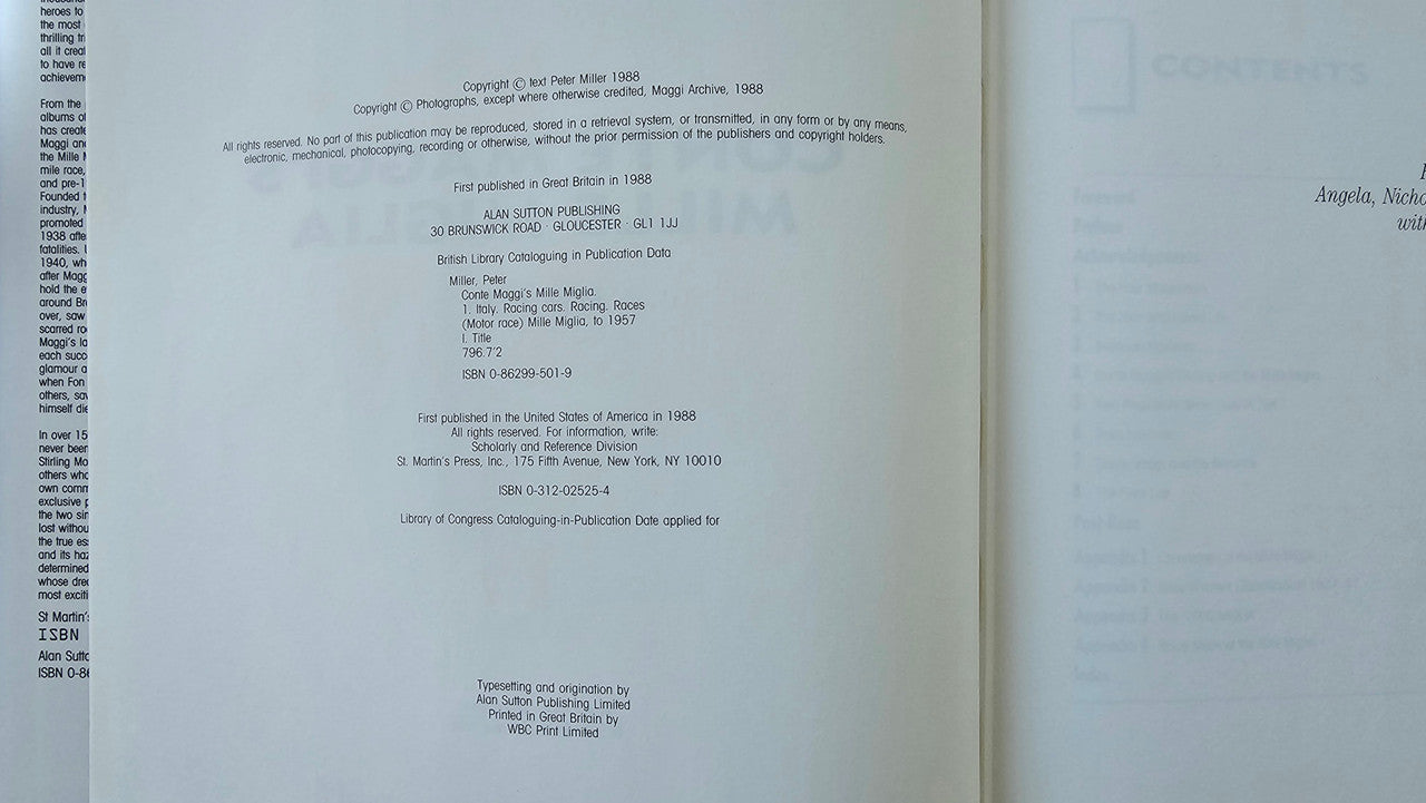 Inside book page with centered text and publication details
