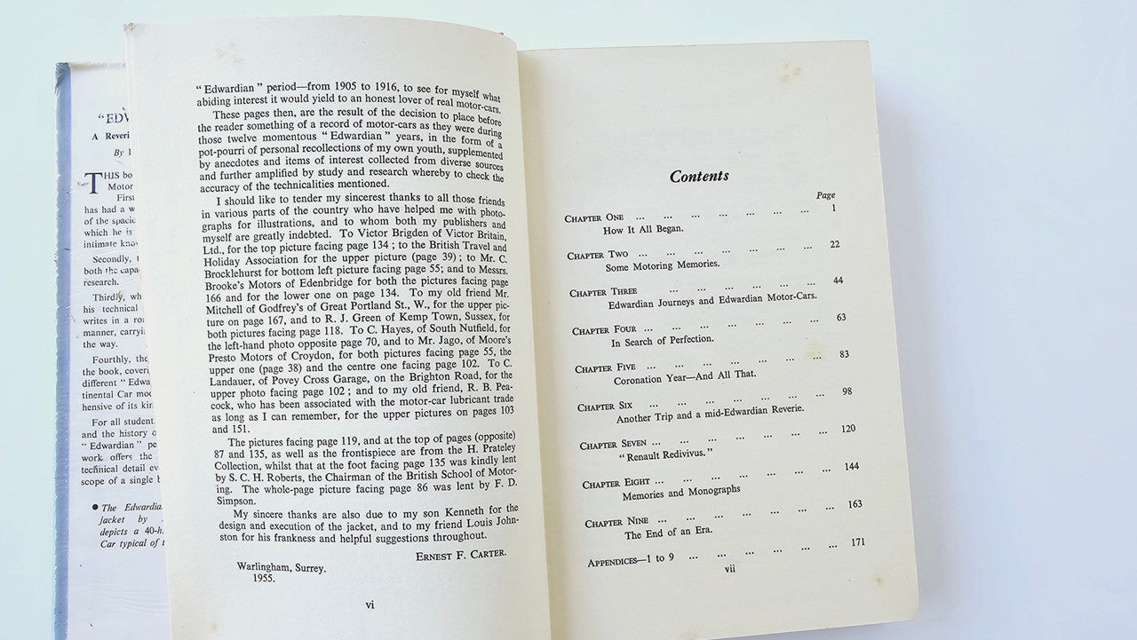 Open book page with 'Contents' header and 'Contents' section listing