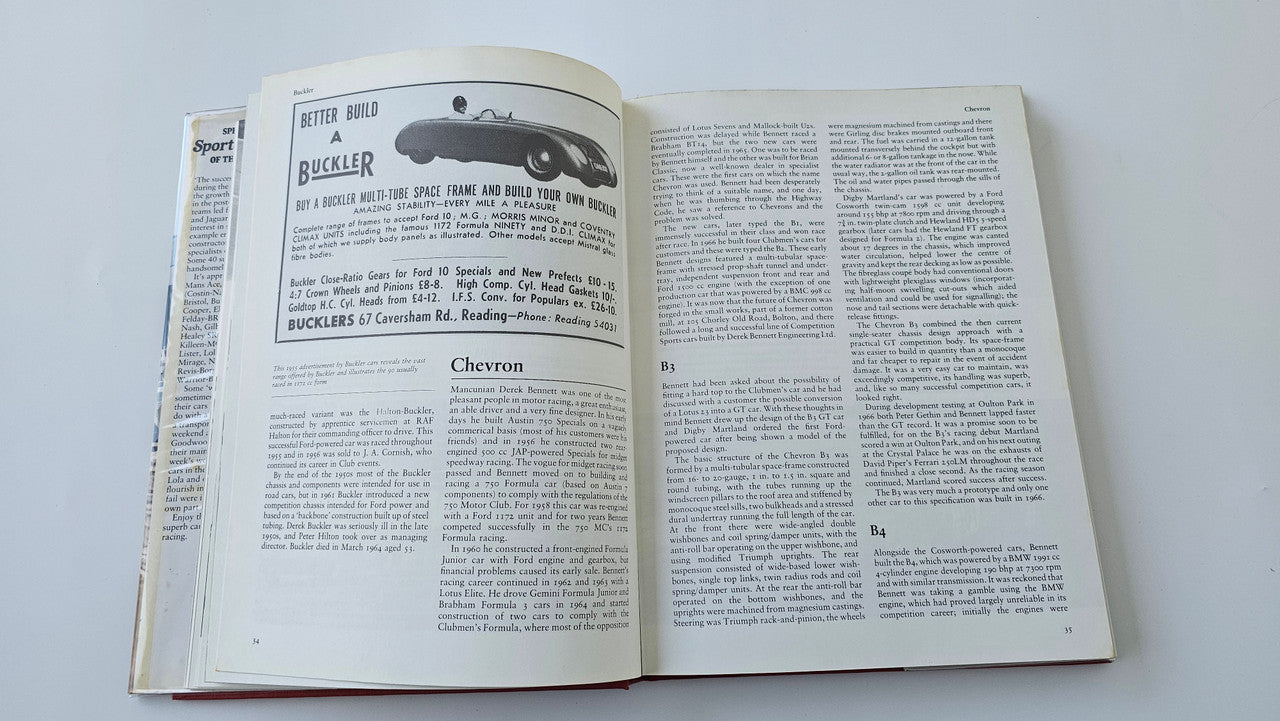 Open book spread with bold headings and multiple text columns