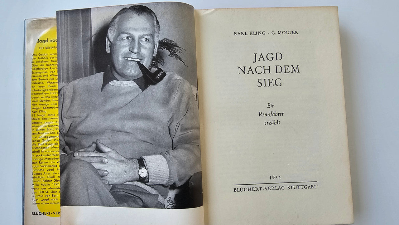Chasing Victory open book with black-and-white author portrait and title page