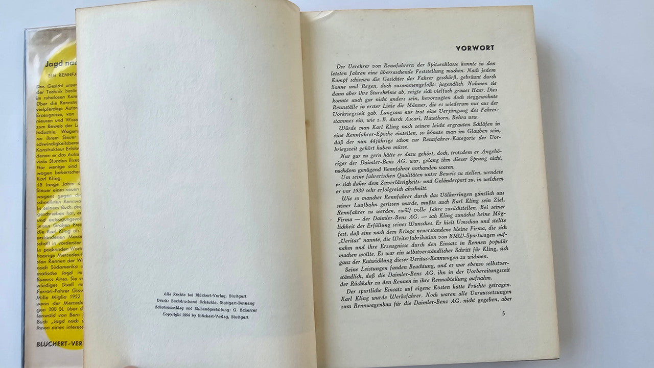 Chasing Victory open book with printed paragraphs on left and right pages