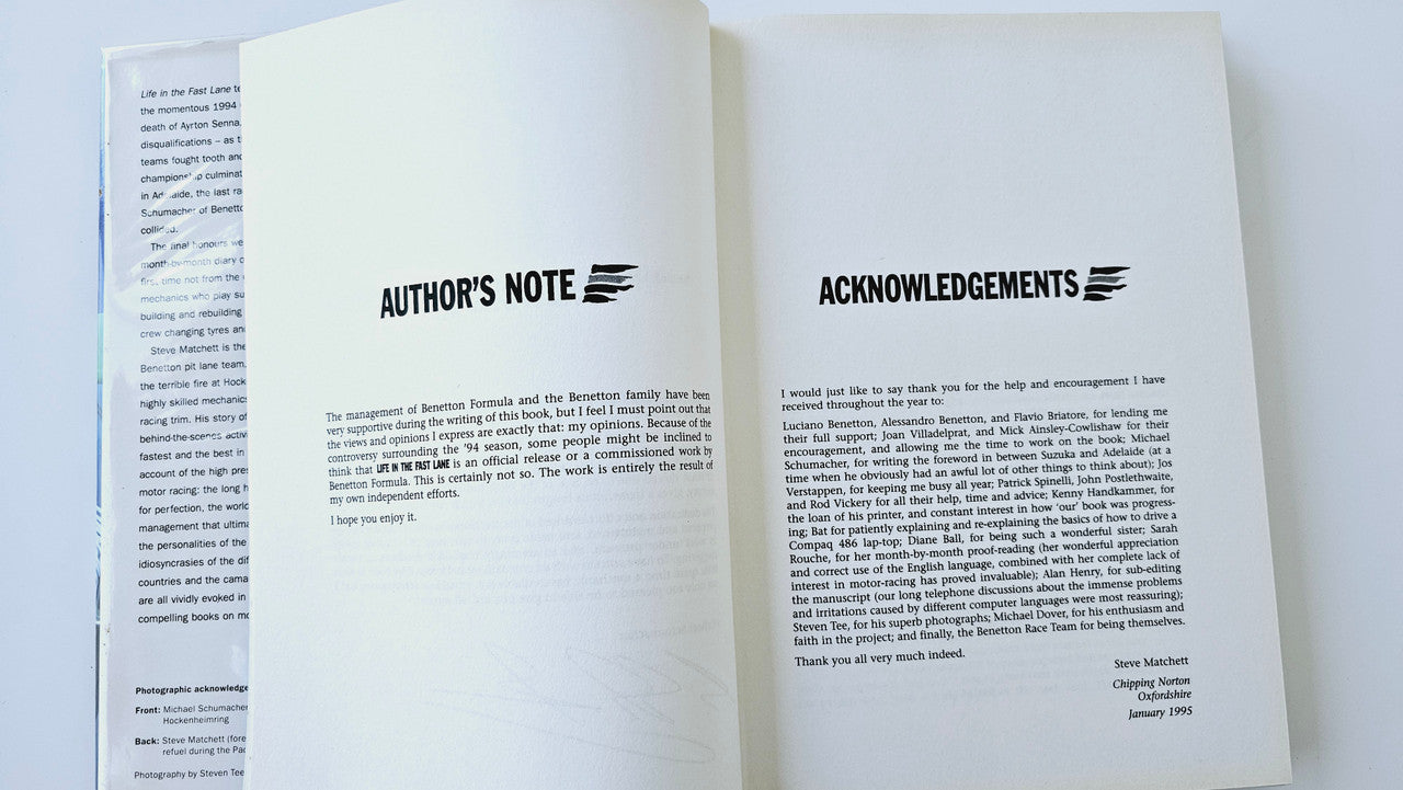 Book spread with author’s note and acknowledgements text