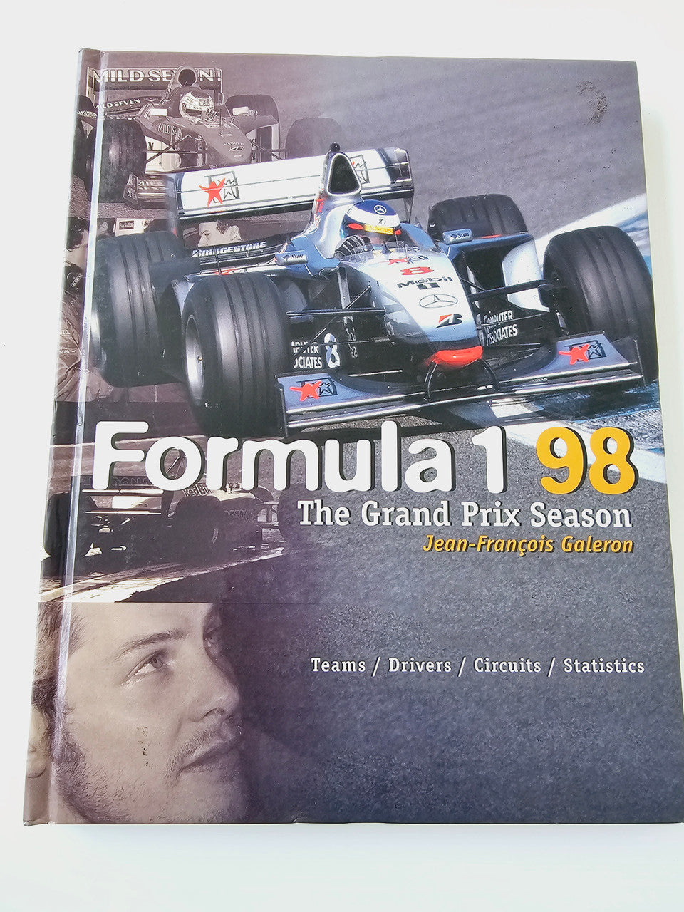 Formula 98 Grand Prix Season book cover with F1 car and 'Jean-Francois Galeron' text