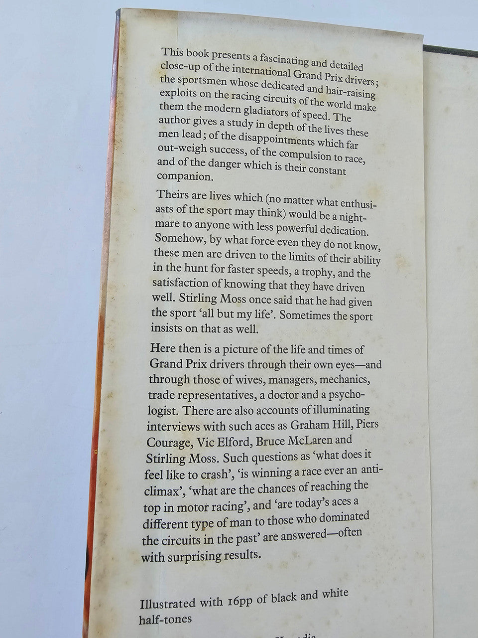Book open to a full-page printed passage with text paragraphs and margins