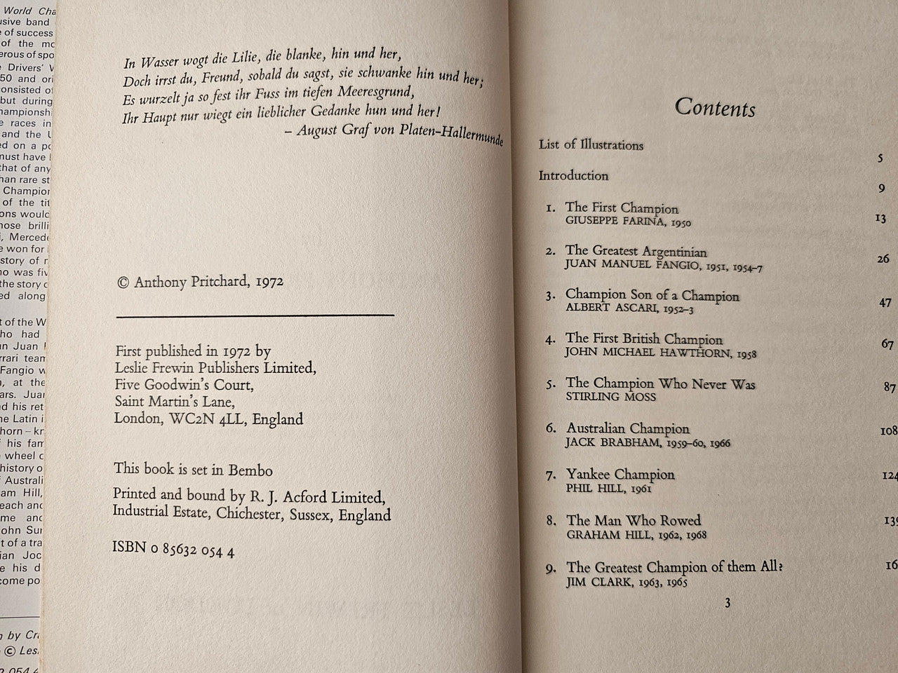 Book page with publication credits and copyright line, dated 1972.