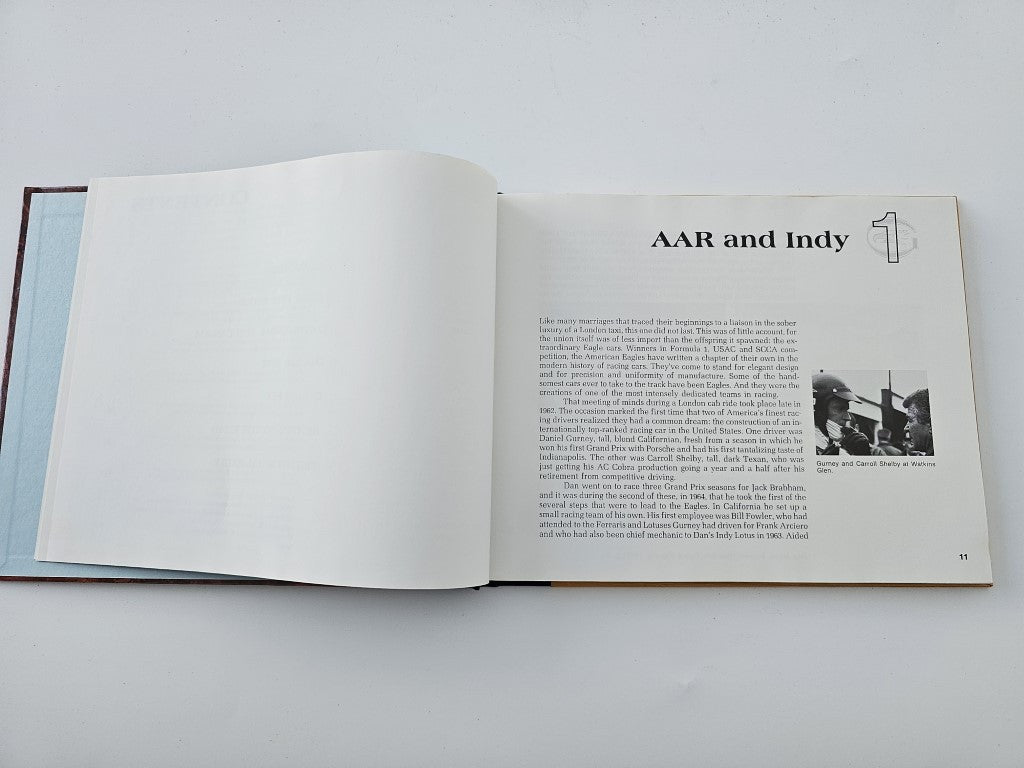 Open book pages showing chapter title “AAR and Indy” and a small photo inset.
