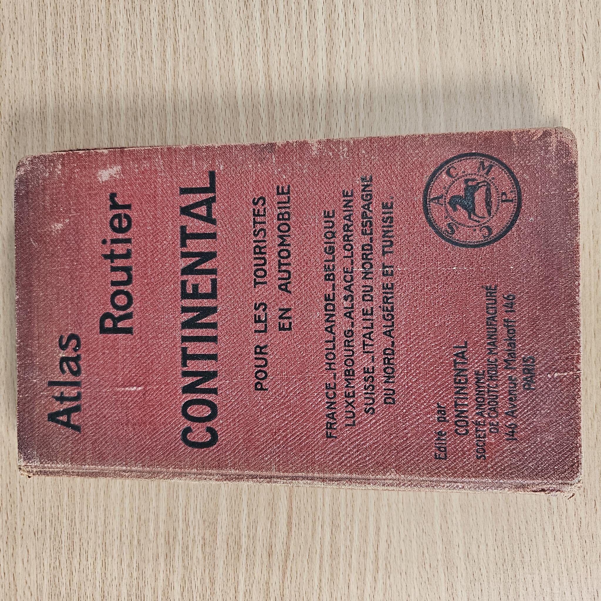 Atlas Routier Continental pour les Touristes en Automobile