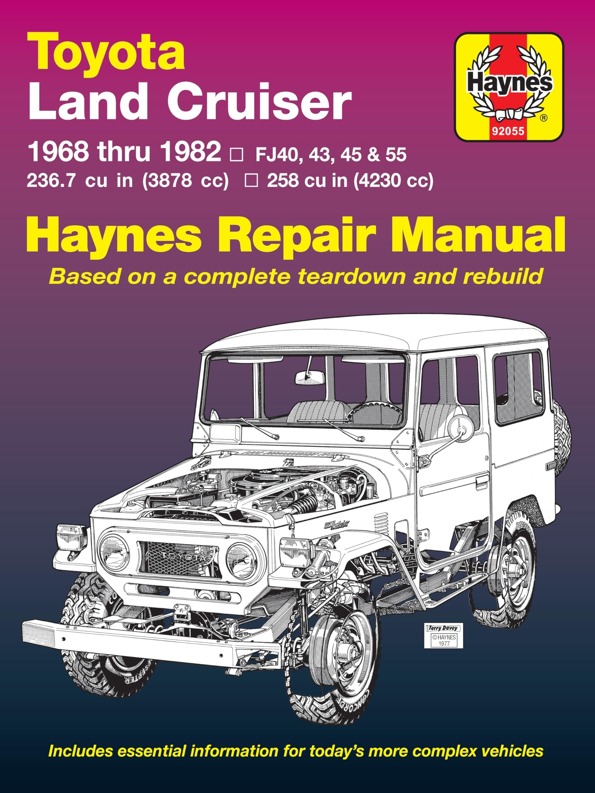 Toyota Land Cruiser Series FJ40, FJ43, FJ45 & FJ55 (1968-1982) Haynes Repair Manual (92055)