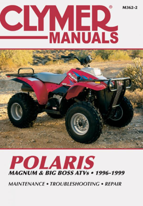 Polaris Magnum & Big Boss ATV service repair manual, cover with red ATV