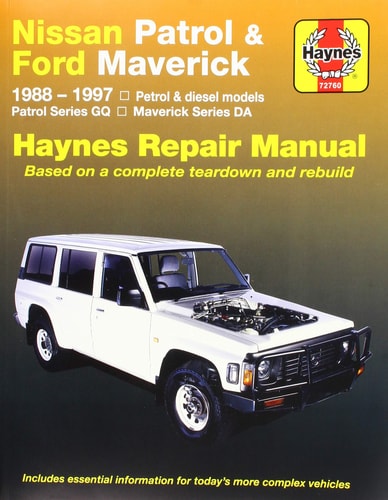 HM Nissan Patrol 1988-1997 and Ford Maverick 1988-1994 Petrol and Diesel Repair Manual (72760)