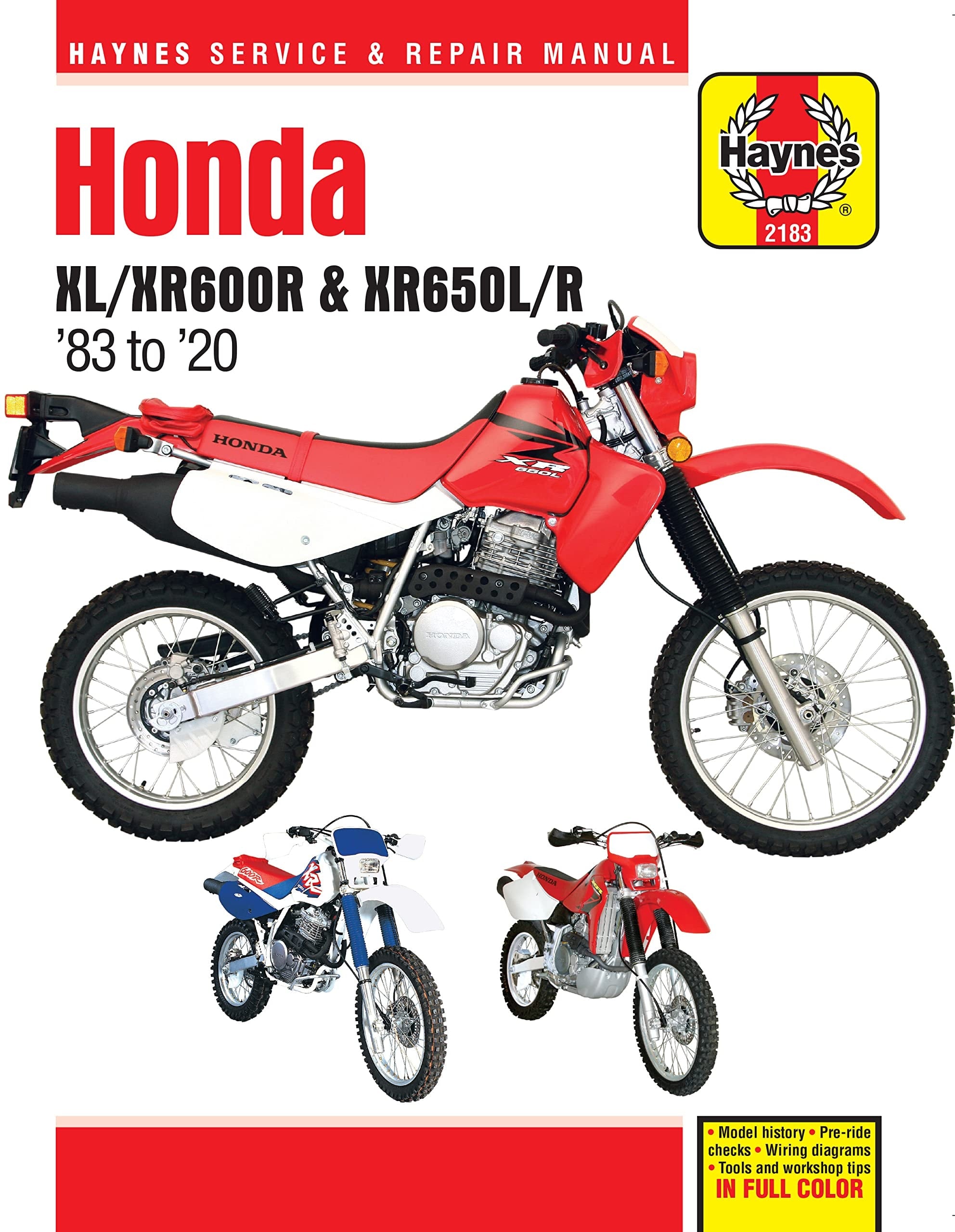 Honda XL/XR600R and XR650L/R 1983 - 2020 Service & Repair Manual (M2183)