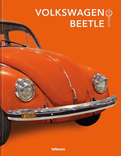 IconiCars Volkswagen Beetle die-cast car, orange front with headlights and grille