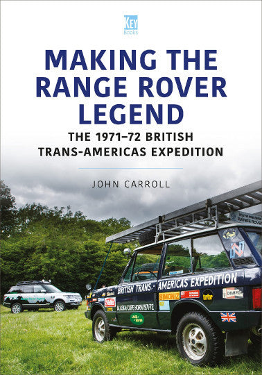Range Rover Legend book cover; 1971–72 British Trans-Americas Expedition title