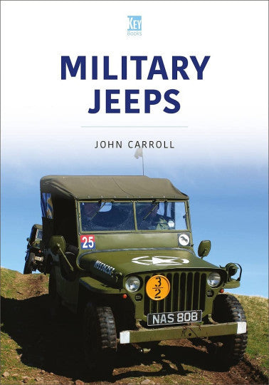 Green military jeep with canvas roof, front view, off-road tires